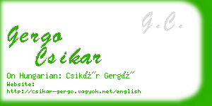 gergo csikar business card